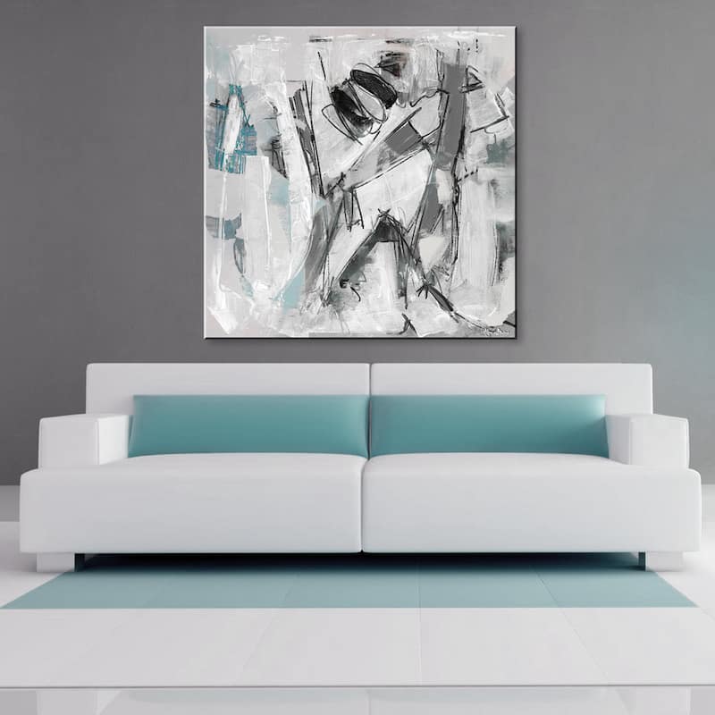 Inkd XLV' Abstract Wrapped Canvas Wall Art