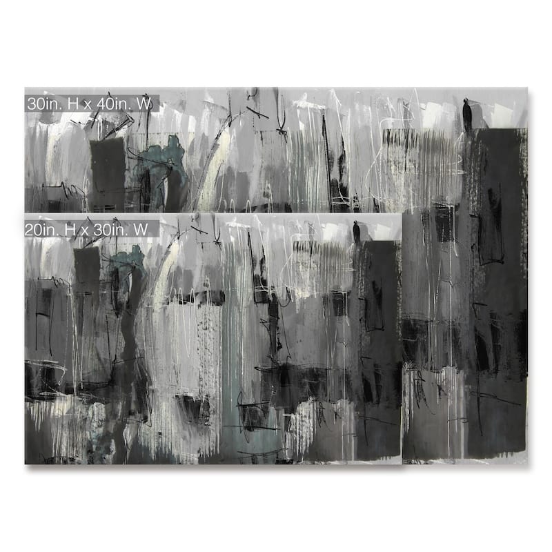 Inkd XLIV' Abstract Wrappedd Canvas Wall Art