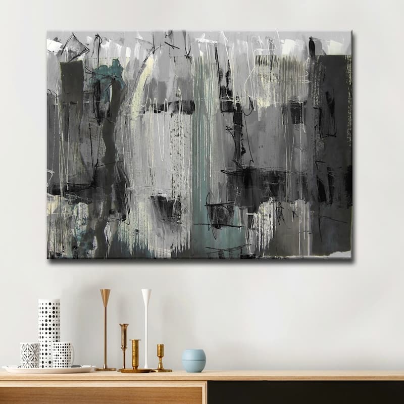 Inkd XLIV' Abstract Wrappedd Canvas Wall Art