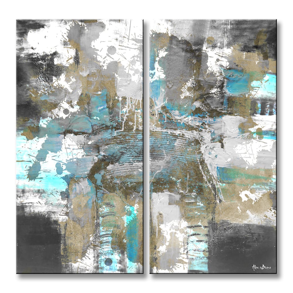 Inkd XXXIV' 2-Piece Wrapped Canvas Wall Art Set
