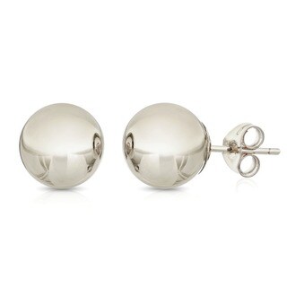 earrings ball sterling silver stud pori 12mm jewelry metal watches overstock
