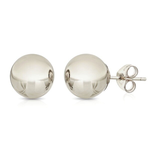 Pori Sterling Silver 10mm Ball Stud Earrings On Free Pori Sterling Silver 10mm Ball Stud Earrings