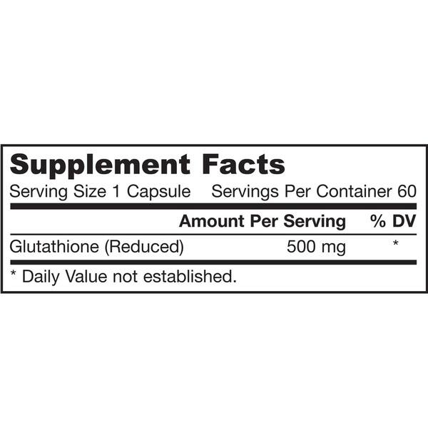 Jarrow Formulas Glutathione Reduced 60 Capsules Overstock