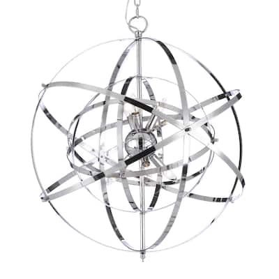 Foucault's Orb Chrome Chandelier Light Fixture