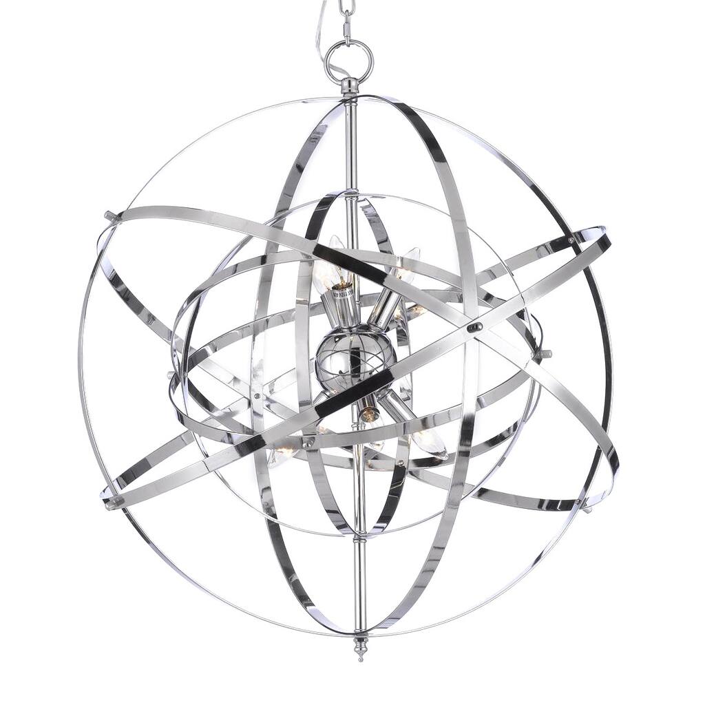 Foucault's Orb Chrome Chandelier Light Fixture