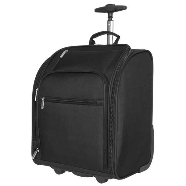 Travelon Black 14-inch Wheeled Carry-on Tote Bag - 17170646 - Overstock ...