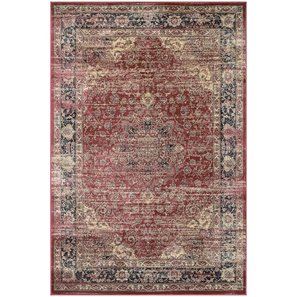 Zahara Persian Vase/ Red/ Blk/ Oatmeal Area Rug (710 X 112