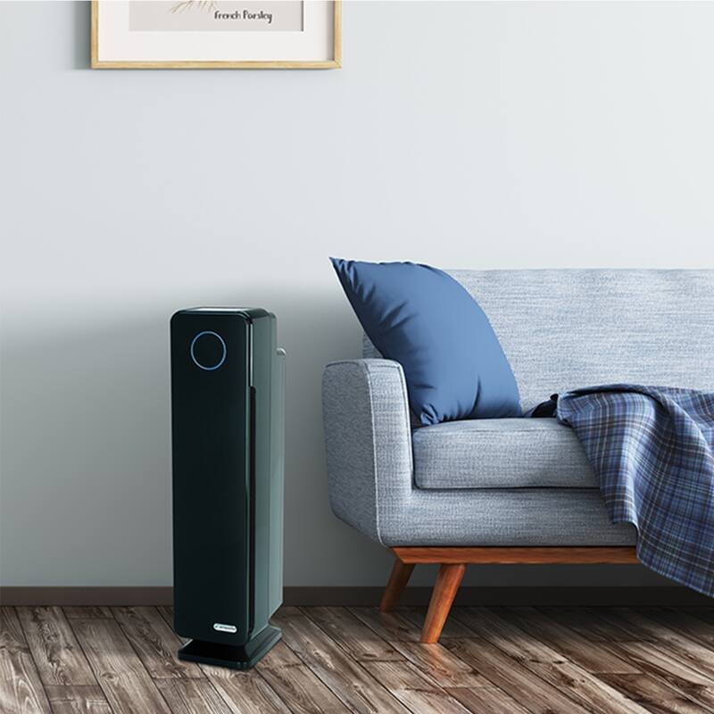 GermGuardian AC5300B Elite 28-inch 3-in-1 HEPA UV-C Tower Air Purifier - Black