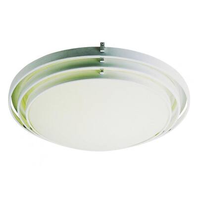 Cambridge 2-light White Flush Mount with Frosted Shade