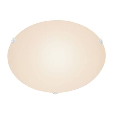 Cambridge White Finish 4-light Flush Mount with Opal Shade