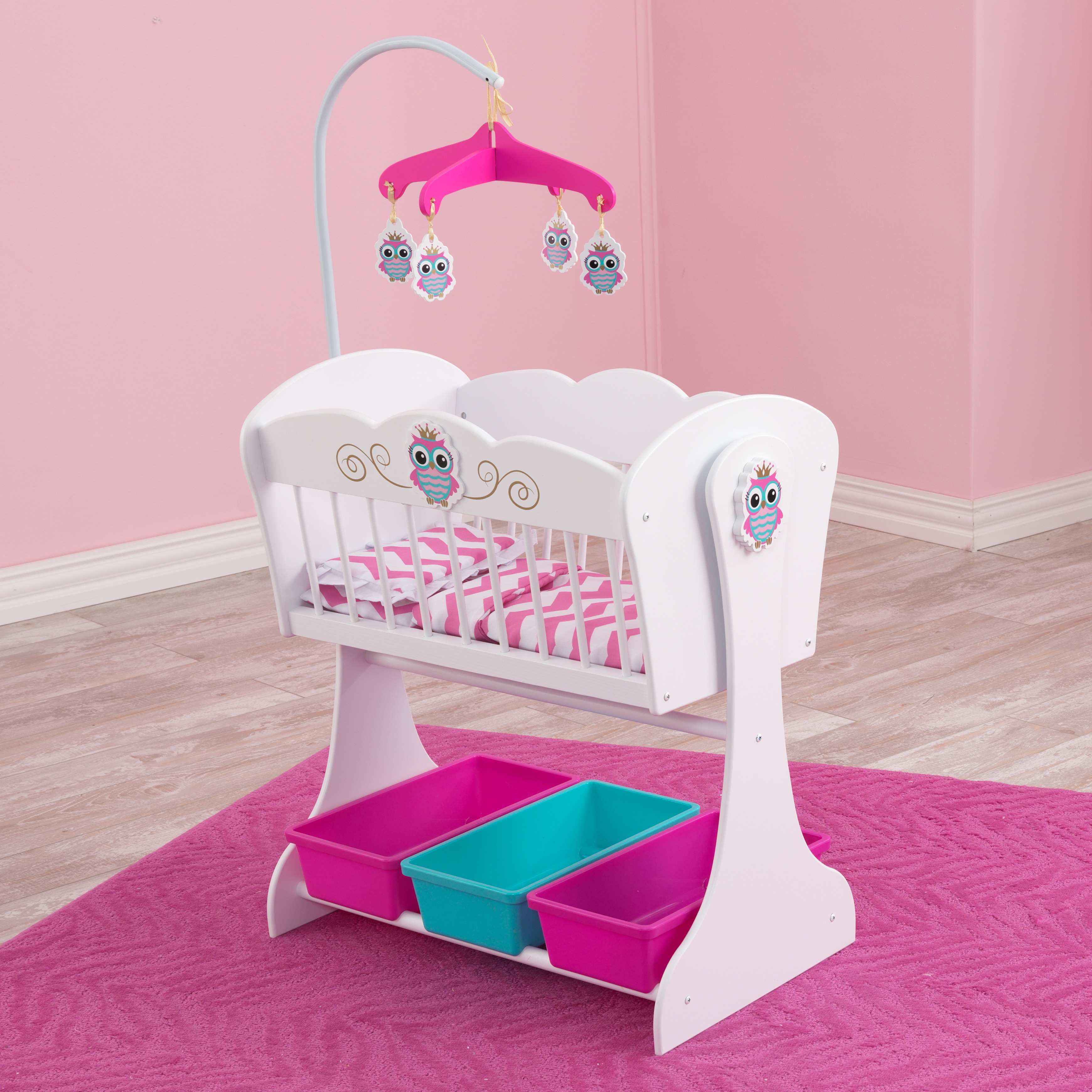 kidkraft baby doll crib