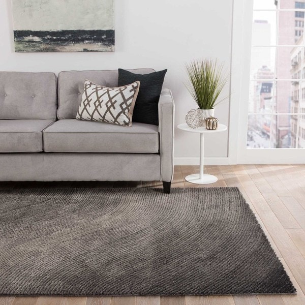 Wave Abstract Gray Area Rug (5' X 7'6") - 5' x 7'6"