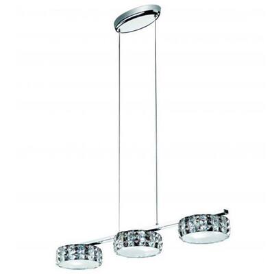 Cambridge Polished Chrome Finish Pendant with Crystal Shades