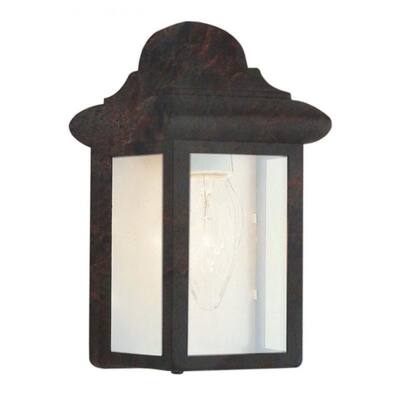 Cambridge Black Copper Finish Outdoor Wall Sconce with Clear Shade
