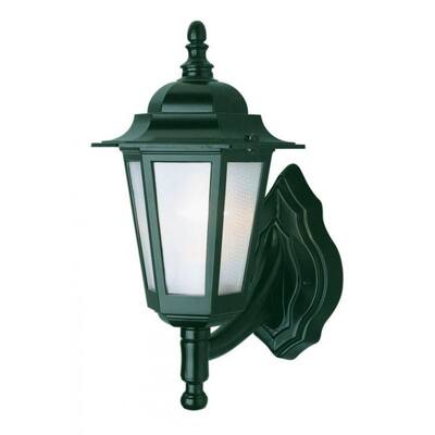 Cambridge Verde Green Finish Outdoor Wall Lantern with Frosted Shade