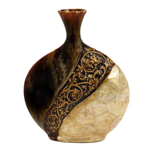 Ceramic Decorative 17-inch Shell Vase - Free Shipping On ...
