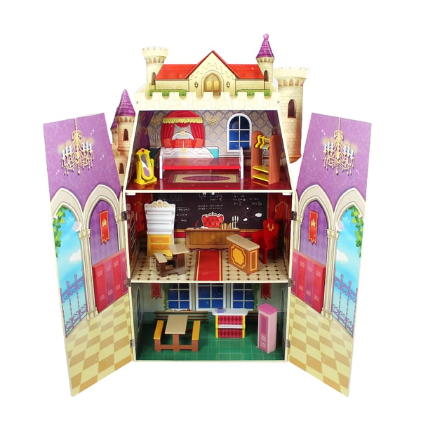 wooden castle dollhouse