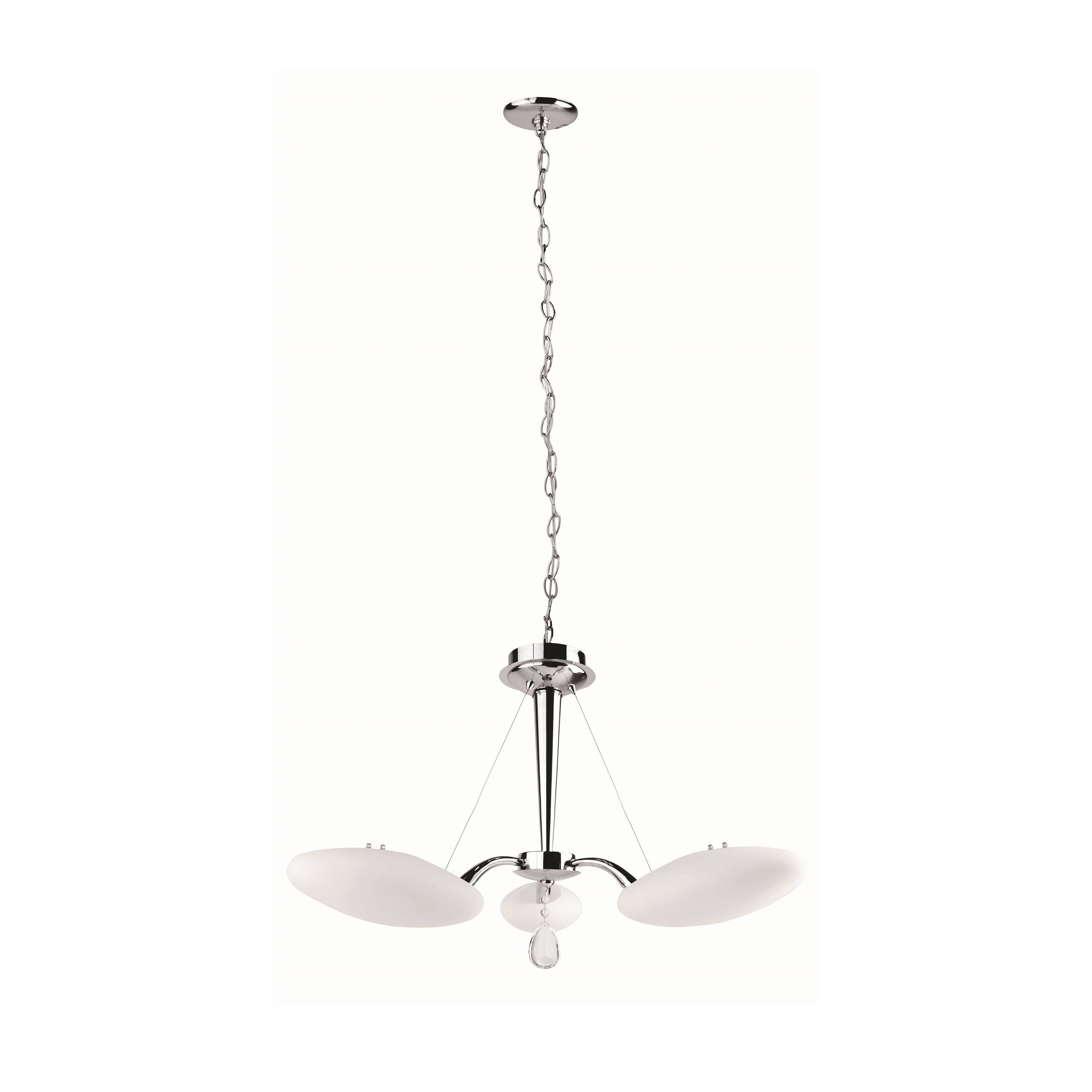 Lite Source Rey Chandelier (Chrome, Frosted, Crystal) - Chandeliers For Bedrooms by Overstock.com