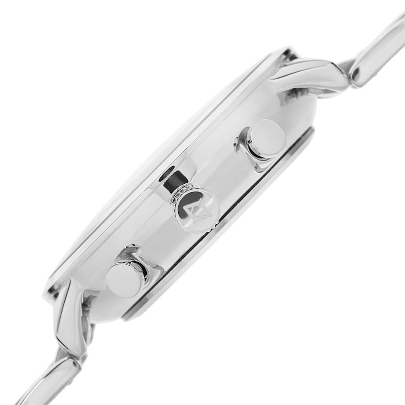 Akribos XXIV Men's Quartz Chronograph Stainless Steel Silver-Tone Bracelet Watch