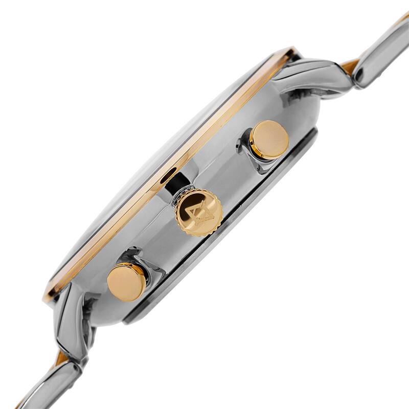Akribos XXIV Men's Quartz Chronograph Stainless Steel Two-Tone Bracelet Watch