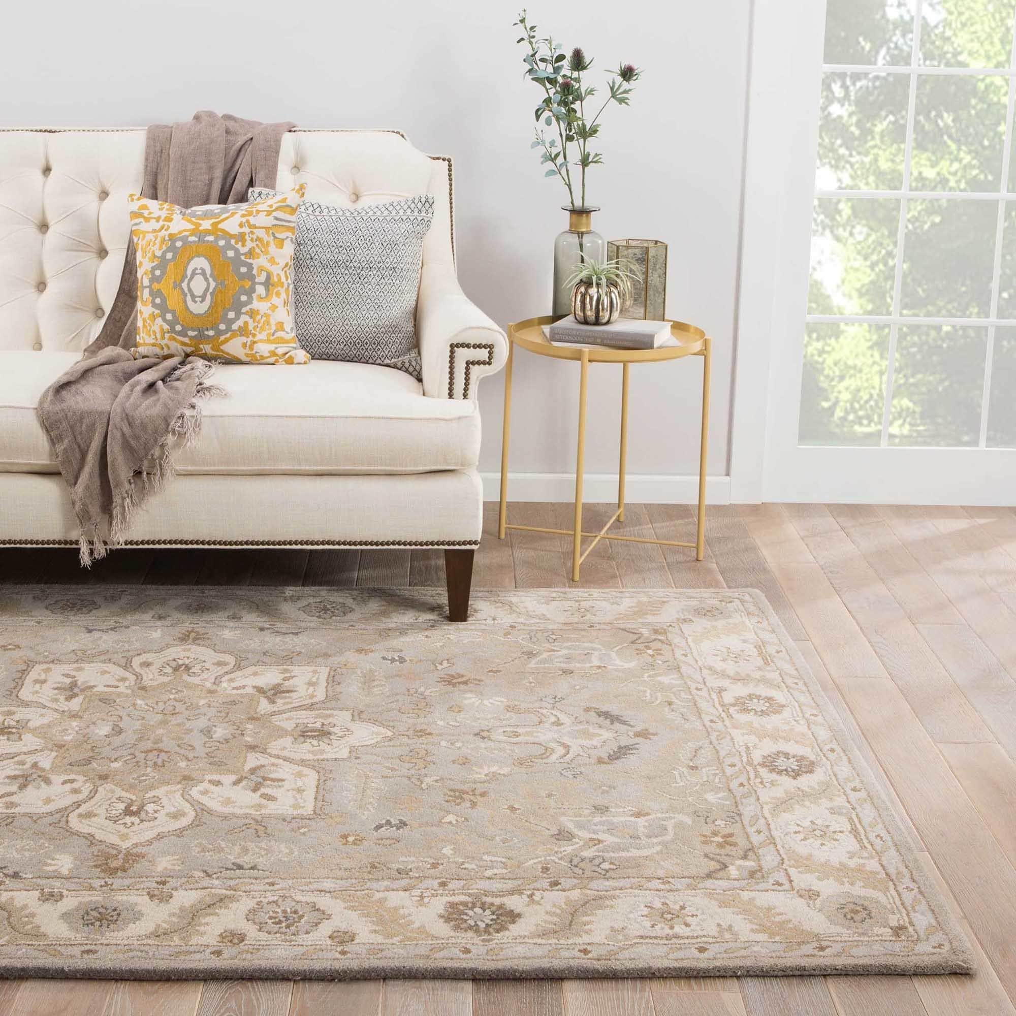 Sage Handmade Medallion Gray Tan Area Rug 9 6 X 13 Sage Handmade Medallion Gray Tan Area Rug 9 X27 6 X