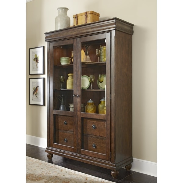 Rustic Tradition Cherry Display Cabinet