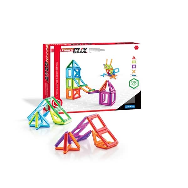slide 2 of 10, Guidecraft PowerClix Frames 26-piece Building Set