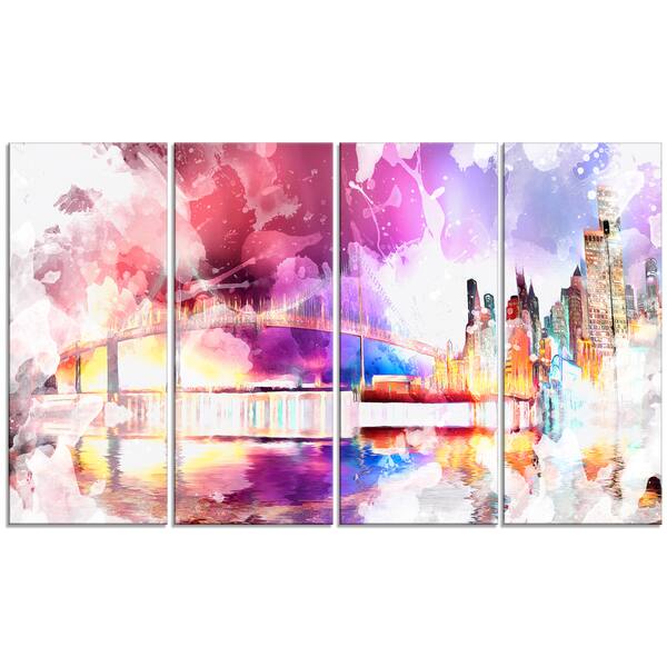 Shop Design Art Magic Colorful City Art Night Canvas Art