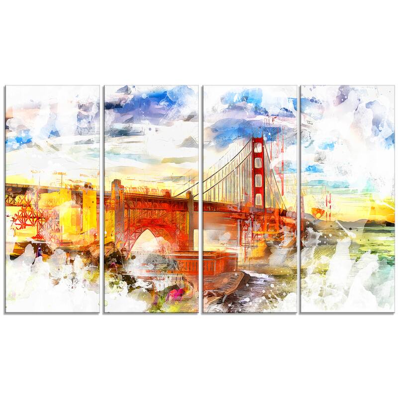 Design Art "Colorful San Francisco" Canvas Art