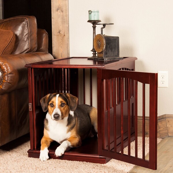 Shop Primetime Petz Wood End Table Pet Crate Free Shipping Today