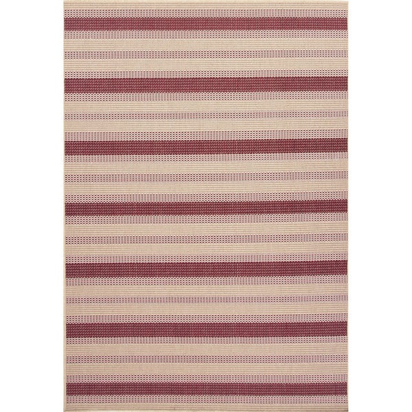 Indoor/ Outdoor Border Pattern Brown/ Brown Area Rug (2 x 37)