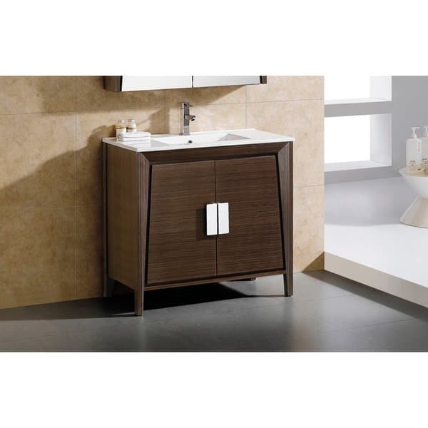 Fine Fixtures Imperial Ii 36 Inch Bath Vanity With Vitreous China Sink Top Overstock 10030650