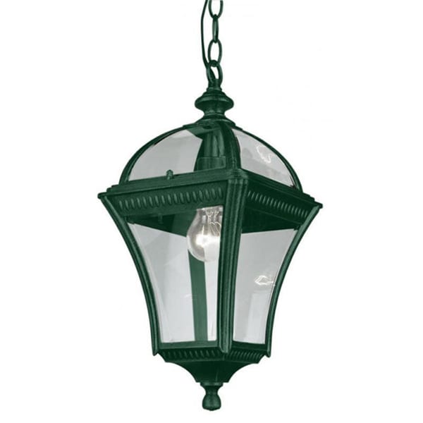 Cambridge 1 Light Verde Green 16 In Outdoor Hanging Lantern Cambridge 1 Light Verde Green 16 In Outdoor Hanging Lantern With Beveled Gl