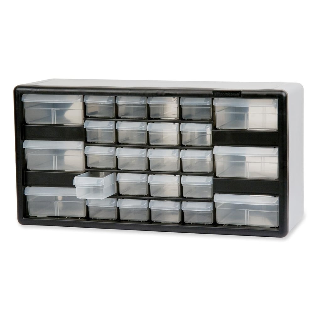 Akro-Mils Shelf Bins Plastic Organizer for Tools Craft Supplies, 12x8x4,  Blue, 12-Pack 