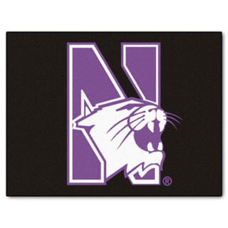 Fanmats Northwestern University Black Nylon Allstar Rug (2'8 x 3'8)