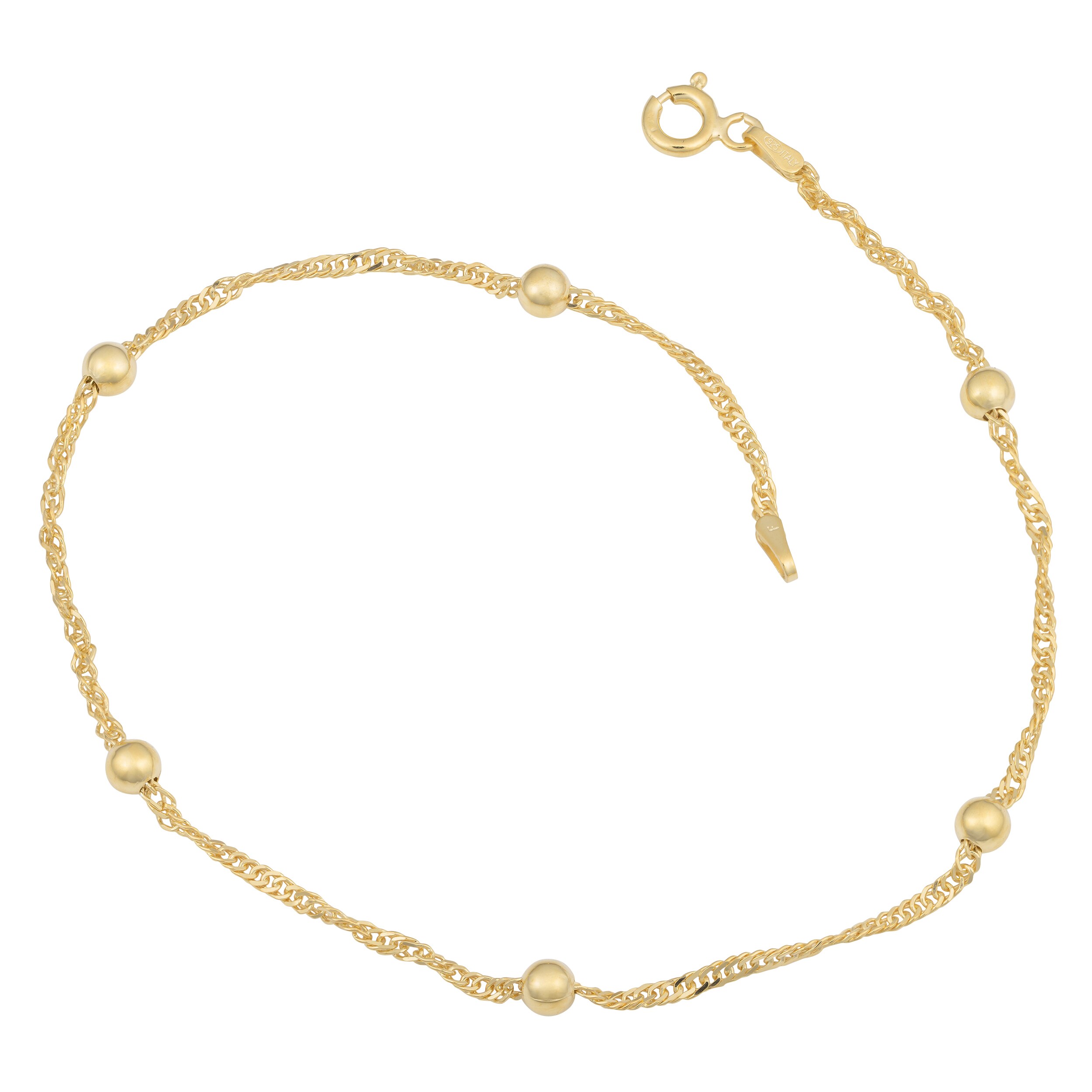 14k yellow gold ankle bracelet