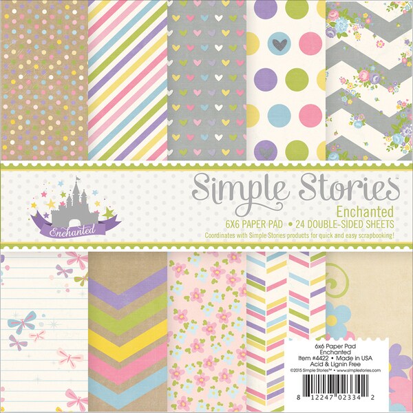 Simple Stories Paper Pad 6X6 24/Pkg Enchanted   Shopping