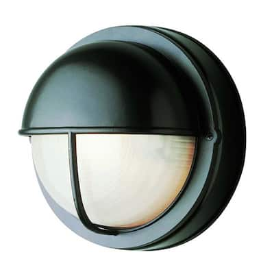 Well Black 1-light Bulkhead