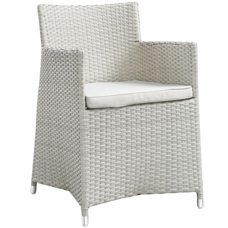Juncture Outdoor Patio Armchair - Gray/White
