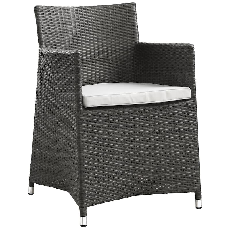 Juncture Outdoor Patio Armchair - Brown/White