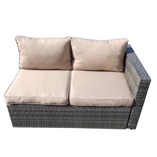 Shop The Hom Ventana 4 Piece Wicker Beige Lounge Set Free