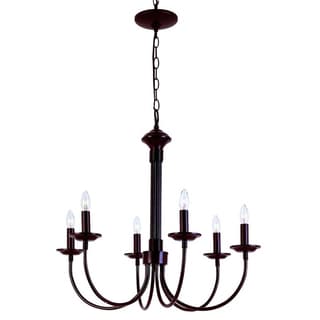 Candle Rubbed Oil Bronze 6-light Chandelier