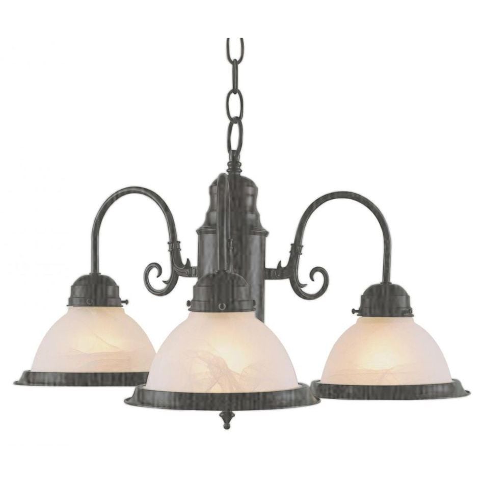 Cambridge 3-Light Brushed Nickel 19 in. Chandelier with Opal Glass (19 in. Brushed Nickel 3-Light Chandelier) - Chandeliers For Bedrooms by Overstock.com