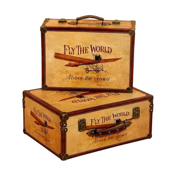 Shop Decorative Wood Storage Box (Set of 2) On Sale Free Shipping