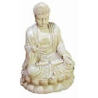 Statues & Sculptures that Match Adeco Gold End Table Metal Waterproof Snack Beside Table Accent Coffee Table - 16.9""(D)x 16.9""(W)x 20.5""(H)