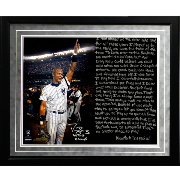 Darryl Strawberry Facsimile 1996 World Series Framed Metallic 16x20