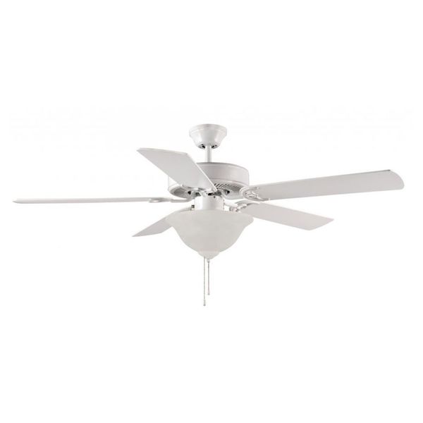 Cambridge 3-Light White 52 in. Ceiling Fan with White Glass - Free ...