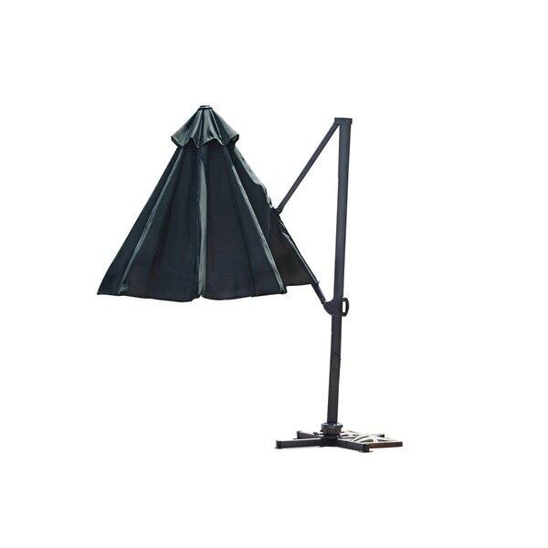 Shop Abba Patio 11foot Grey Blue Adjustable Offset Cantilever Hanging Patio Umbrella Overstock 10035392