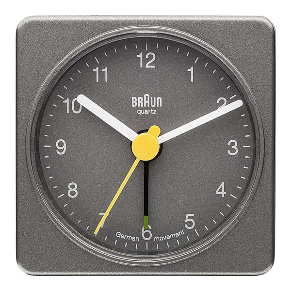 Braun Classic Quiet German Quartz Analog Grey Clock   17181088