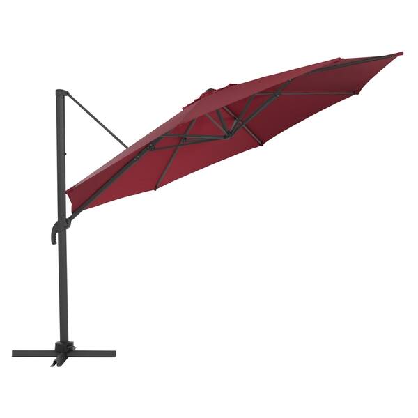 Shop Black Friday Deals On Corliving 11 5ft Uv Resistant Deluxe Offset Patio Umbrella Overstock 10035572